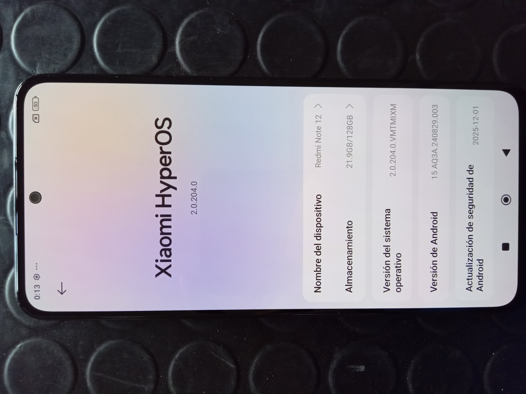 Celular Marca Redmi Modelo Note 12 Memoria Ram 6 Gb Almacenamiento Interno 128 Gb Acc No Tiene