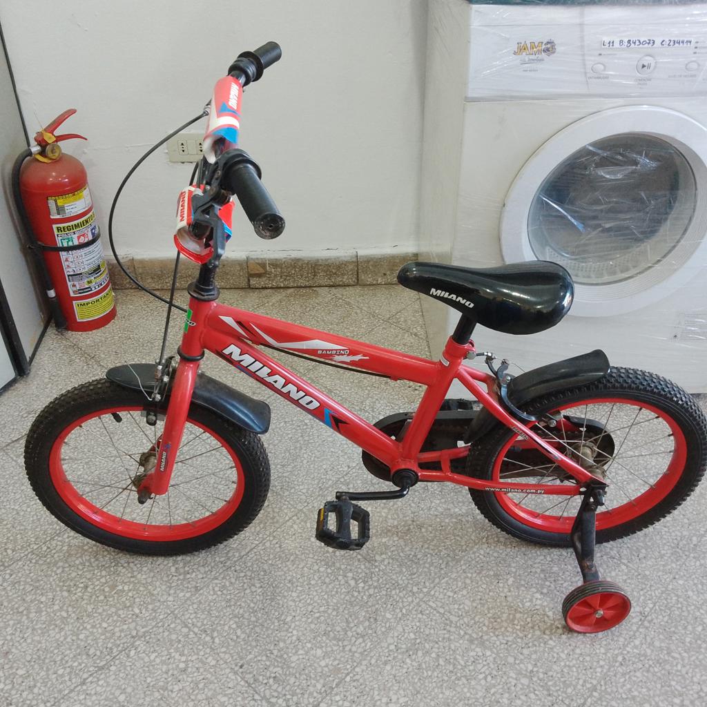 Bicicleta Marca Milano Aro 16 Modelo Bambino Usado En Buen Estado Acc 2 Rueditas De Apoyo