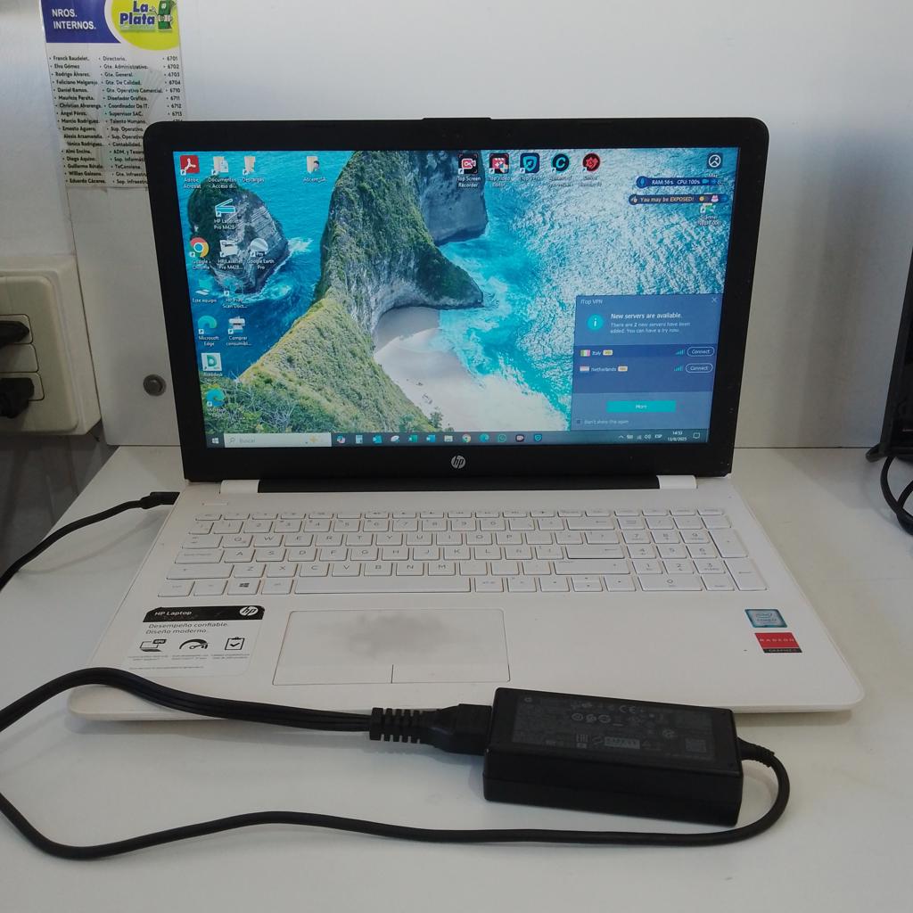 Notebook Marca Hp Modelo 15-Bs020la Procesador I7-7500u 2.70ghz Memoria Ram 8 Gb Disco Duro 500 Gb Generacion 7 Acc No Tiene