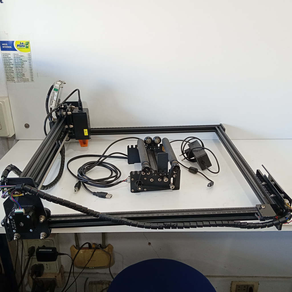 Grabadora Laser Marca Ortur Modelo Lu210a Acc CabezalEje RotativoTransformadorCable Usb