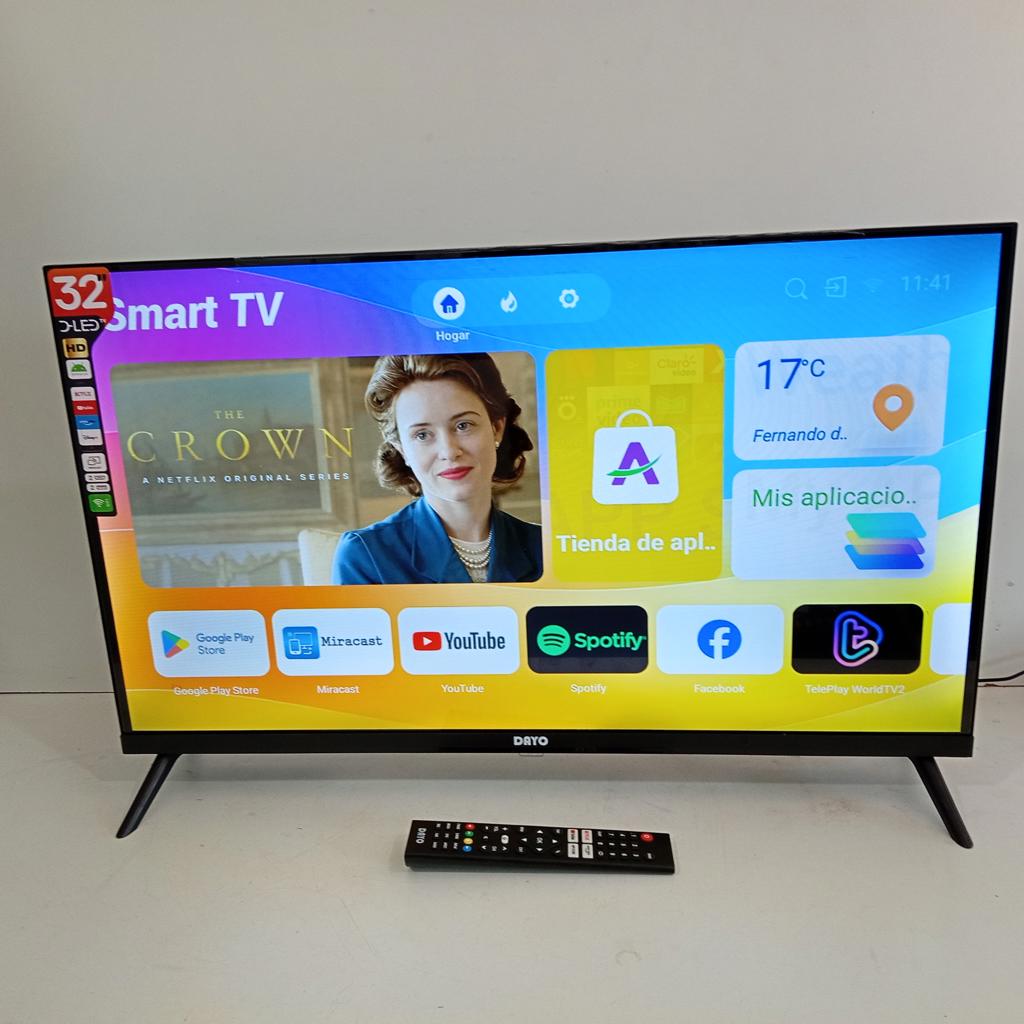 Foto 3 de Televisor Led Smart De 32 '' Marca Dayo Modelo Dayo5885 Con Control Usado En Buen Estado Acc Dos Patitas