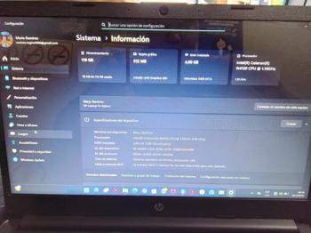 Notebook Marca Hp Modelo Hp Laptop14-Dq0xxx Procesador Intel R Celeron Memoria Ram 4 Gb Disco Duro 512 Gb Generacion No Tiene Acc Cargador