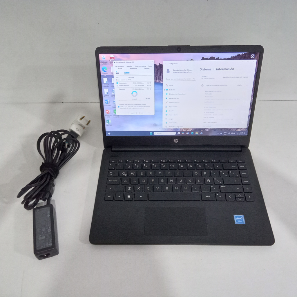 Notebook Marca Hp Modelo 14-Dq0500la Procesador Celeron Memoria Ram 4 Gb Disco Duro 120 Gb Generacion 4.120 Acc No Tiene