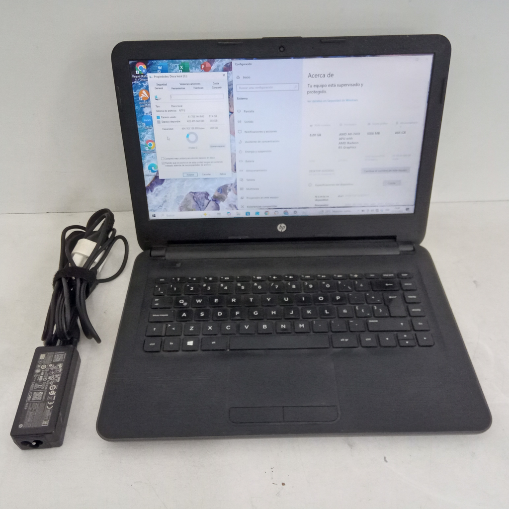 Notebook Marca Hp Modelo 245 G5 Procesador Amd A8 Memoria Ram 8 Gb Disco Duro 500 Gb Generacion 7.410 Acc Sin Teclado Numerico Ent.HdmiUsb