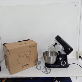 Batidora Marca Midea Modelo Mj-Km6001w Usado En Buen Estado Acc 3 Bastidor 6 Velocidades 1 Bol De Acero Inoxidable