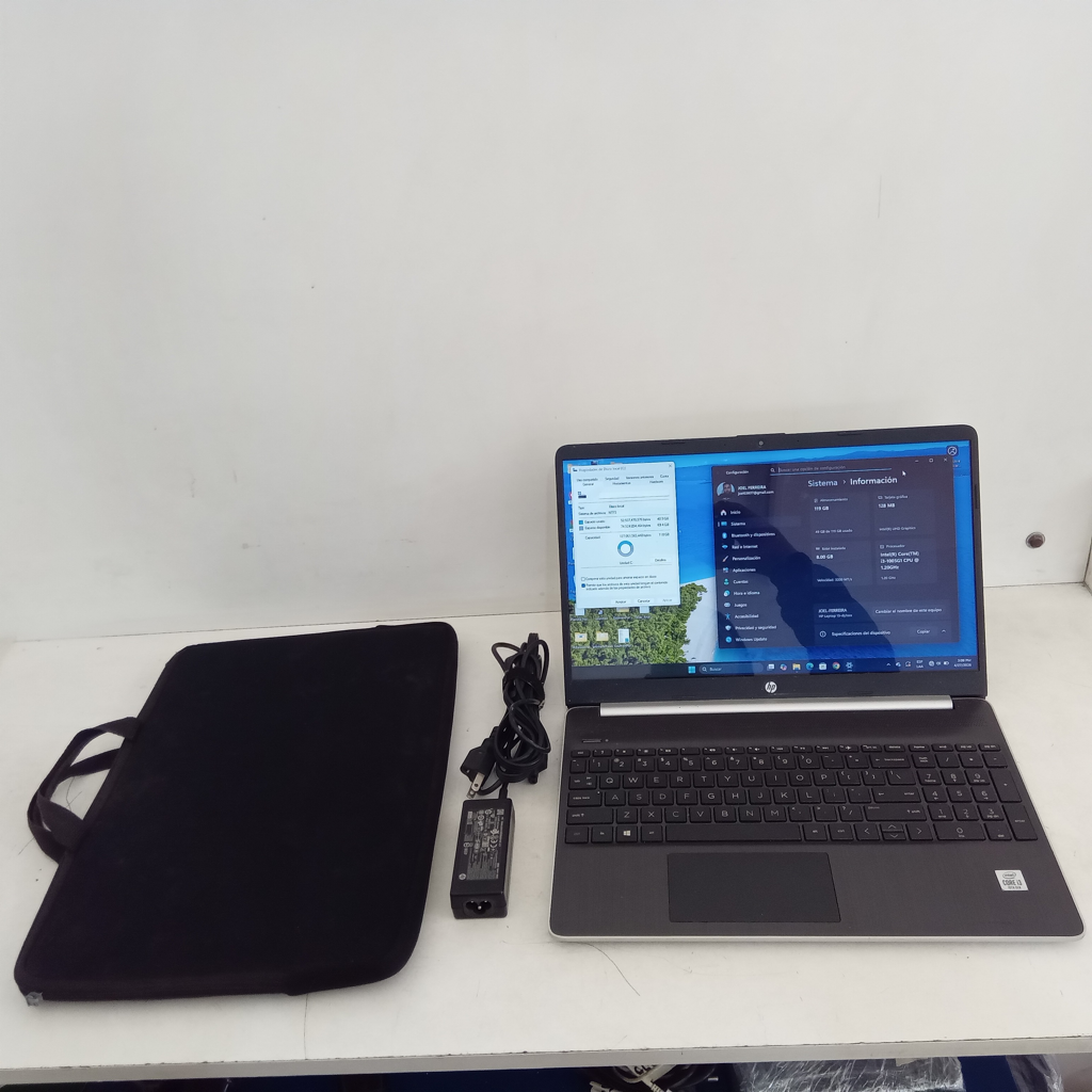 Notebook Marca Hp Modelo Laptop 15 Procesador Core I3 Memoria Ram 8 Gb Disco Duro 120 Gb Generacion 10 Acc Pantalla Tactil Teclado Numerico