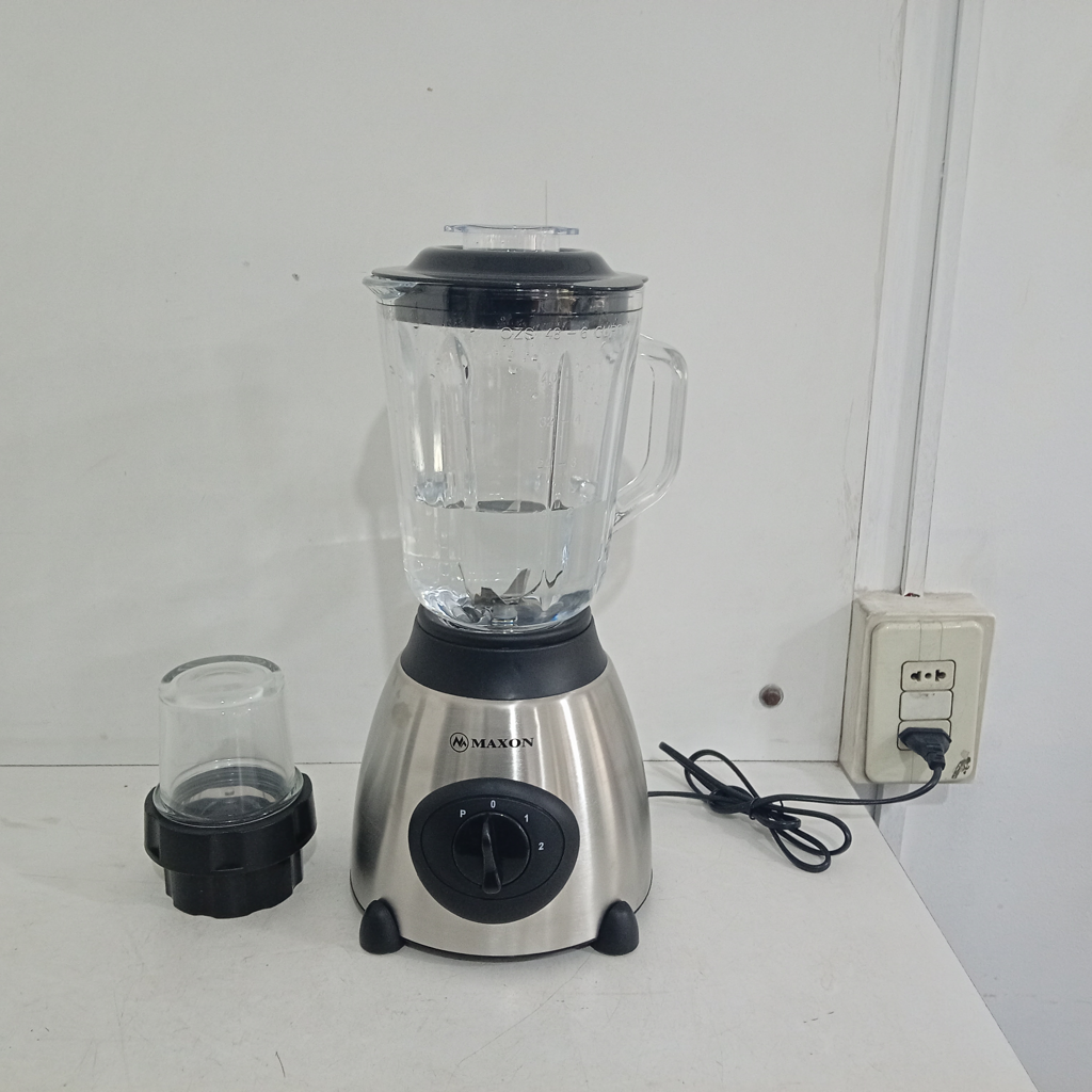 Foto 2 de Licuadora Marca Maxon Modelo Mx-215 Velocidades Nuevo Sin Uso Acc Jarra De Vidrio Con Tapa Manual Y Picador De Alimentos