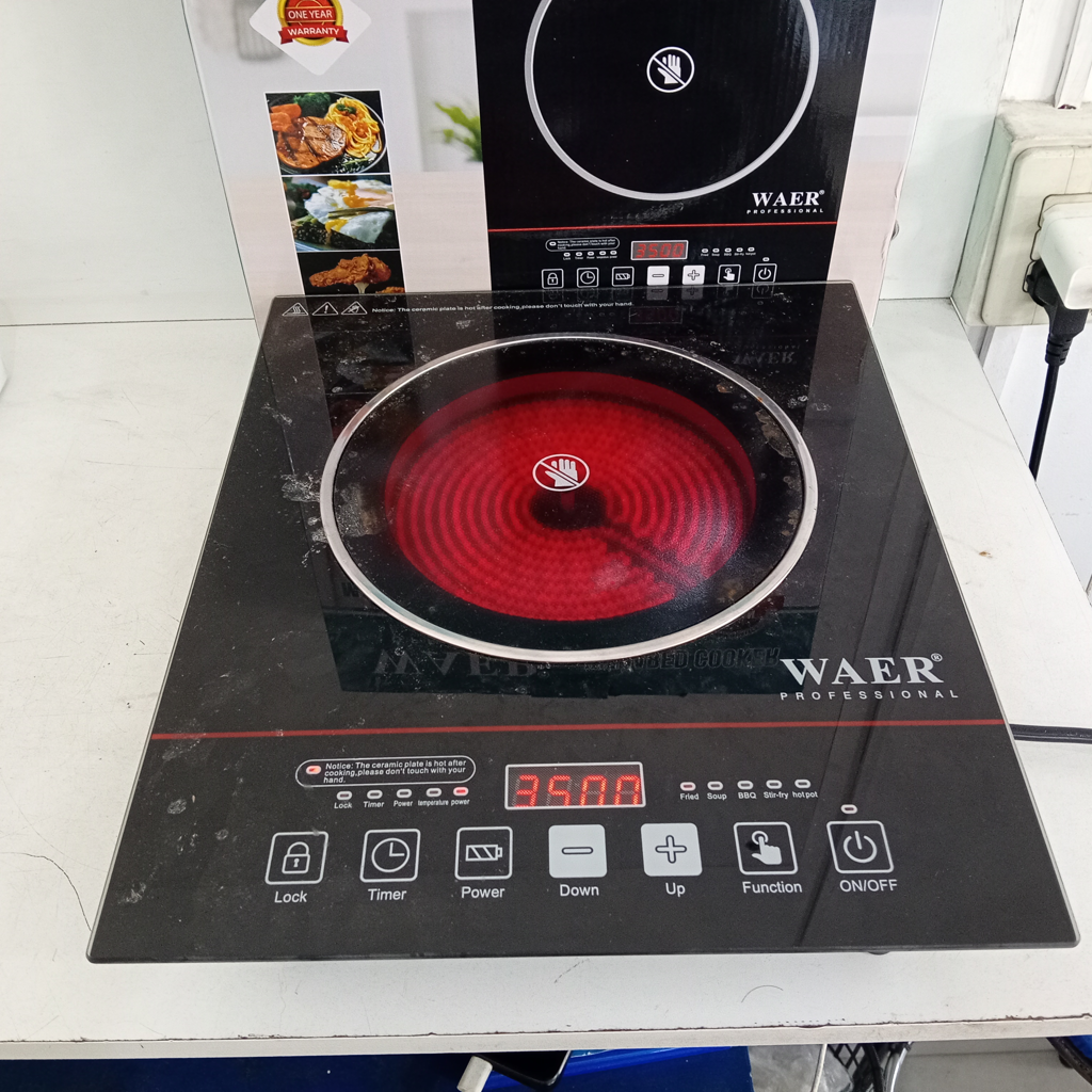 Cocina Electrica Tipo Inducción Marca Waer Modelo Wa-118 Usado En Buen Estado Acc Panel Digital