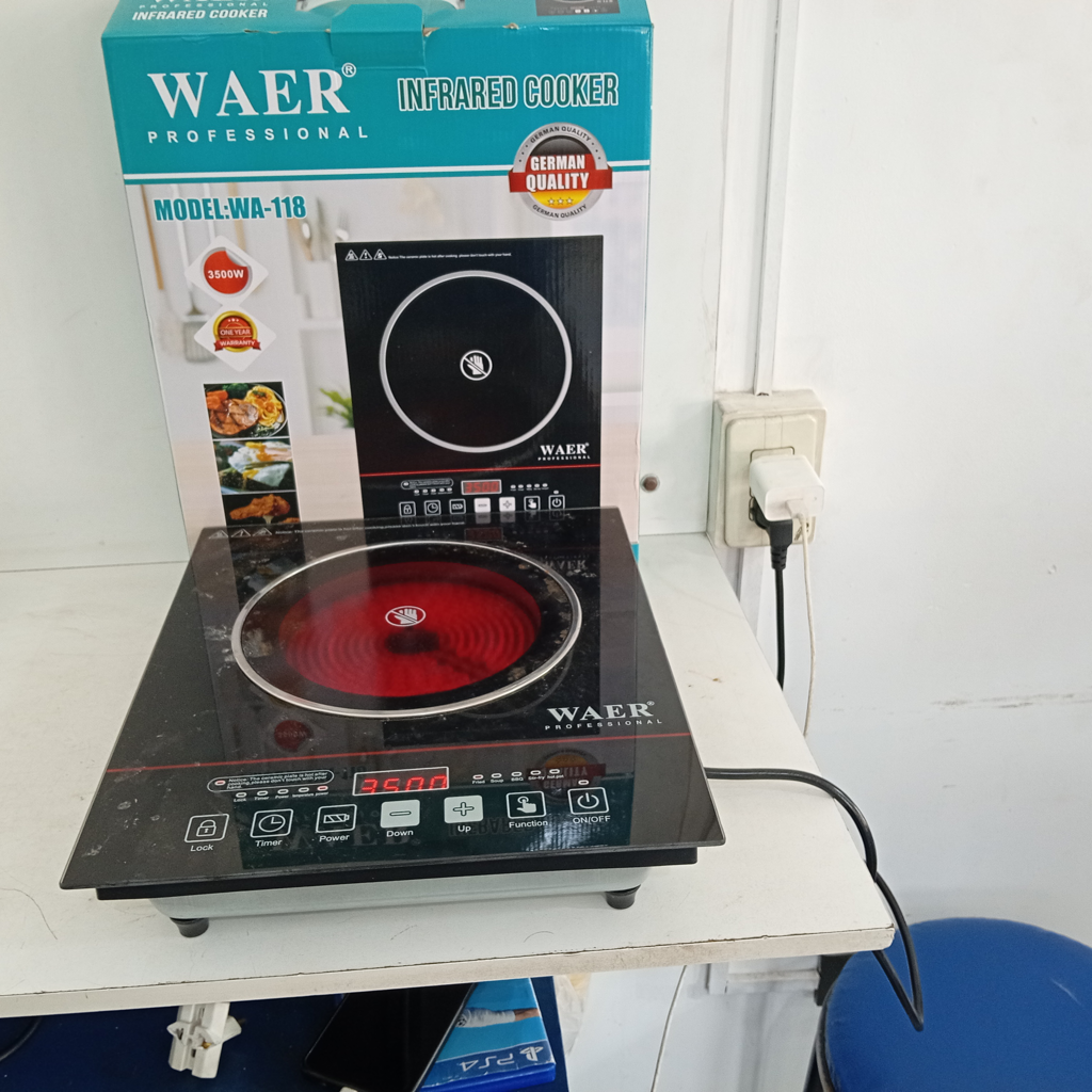 Foto 2 de Cocina Electrica Tipo Inducción Marca Waer Modelo Wa-118 Usado En Buen Estado Acc Panel Digital