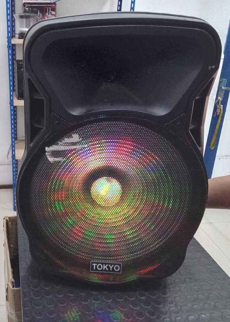Caja De Sonido Amplificada Marca Tokyo Modelo Eltpparty15-N Sin Control Usado Con Desgaste Acc No Tiene