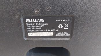 Parlante Para Discoteca Marca Aiwa Modelo Awpoh35 Acc Cargador ManualCorreaHoja De Garantia
