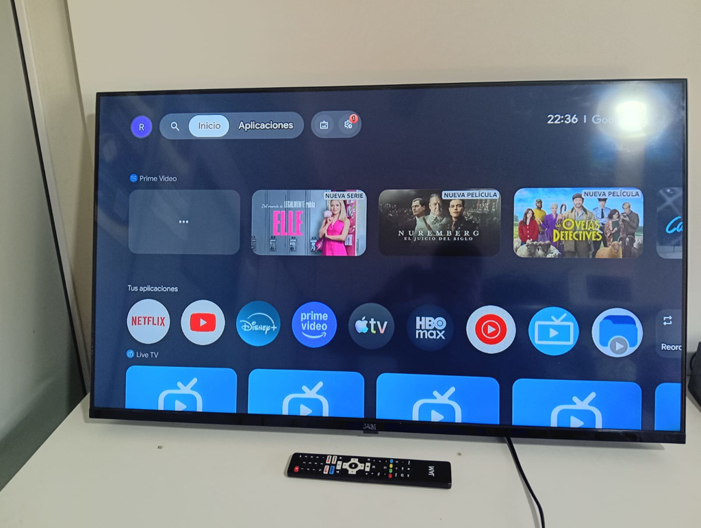Televisor Led Smart De 43 '' Marca Jam Modelo Jam43jgsm Con Control Usado En Buen Estado Acc No Tiene