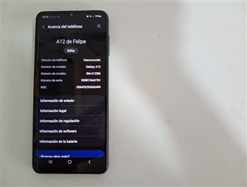 Celular Marca Samsung Modelo Sm A125m Memoria Ram 4 Gb Almacenamiento Interno 64 Gb Imei 358.453.293.426.499 Acc No Tiene