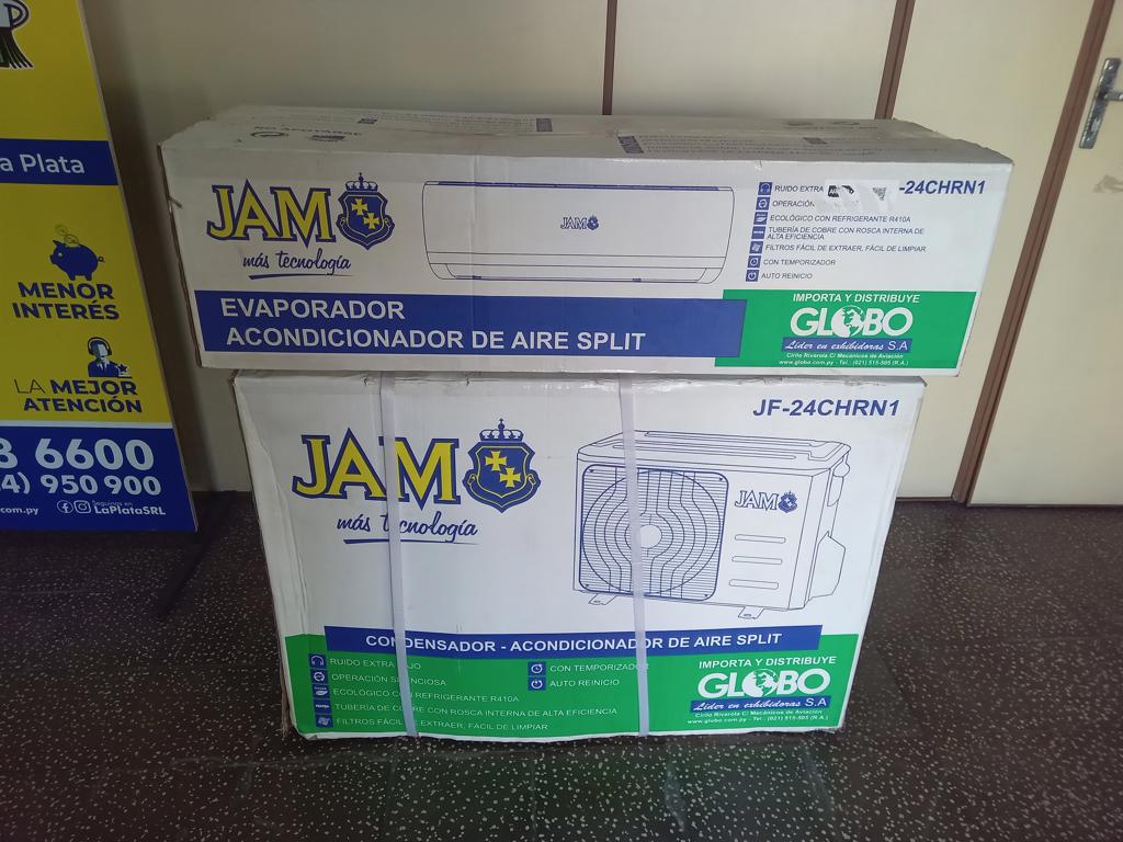 Aire Acondicionado Tipo Split Marca Jam Potencia Btu 24.000 Con Kit Instalacion Con Control Modelo Jf-24chrn1 Nuevo Sin Uso Con Caja Acc Completo