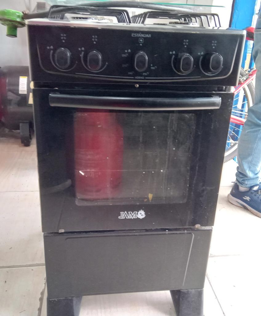 Cocina A Gas Marca Jam Modelo Fogao Gas 4q Coliseum P Pto Jam Exp Usado En Buen Estado Acc 4 HornallasTapa De Vidrio