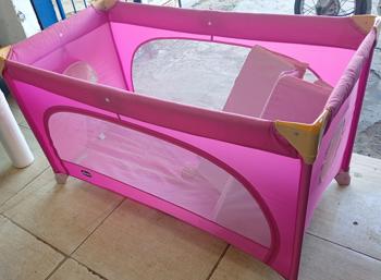 Carrito Para Bebé Marca Chicco Corralito Modelo Color Rosado Usado En Buen Estado Acc Funda