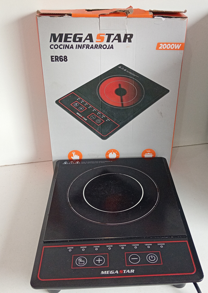 Cocina Electrica Tipo Vitroceramica Marca Megastar Modelo Er68 Usado Con Desgaste Acc No Tiene