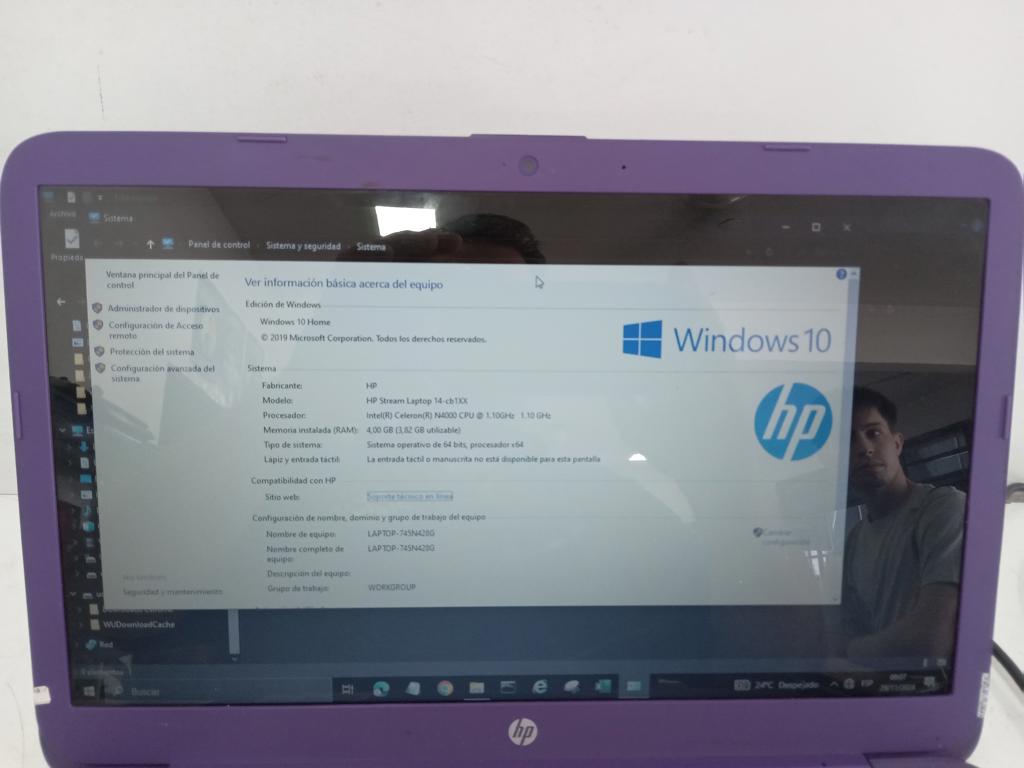 Foto 3 de Notebook Marca Hp Modelo 14-Cb1xx Procesador Celeron Memoria Ram 4 Gb Disco Duro 87 Gb Generacion 4 Acc Pantalla De 14"