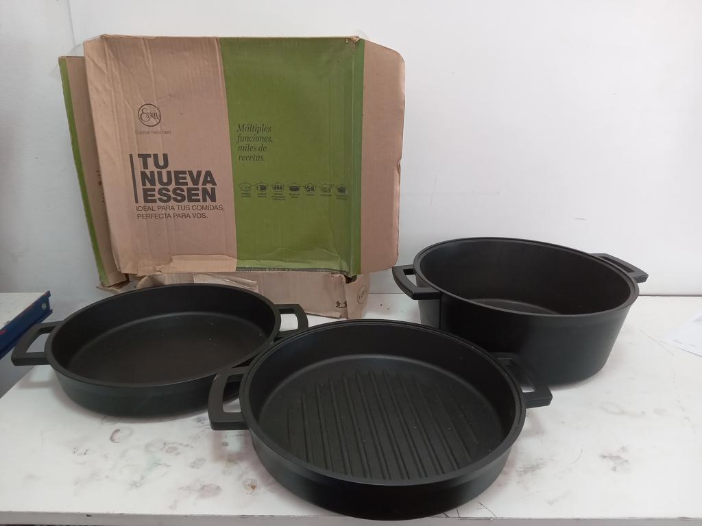 Olla Marca Essen Modelo I-231 Nro Usado En Buen Estado Con 3 Ollas Tipo Convencional Acc 2 De Las Ollas En Caja