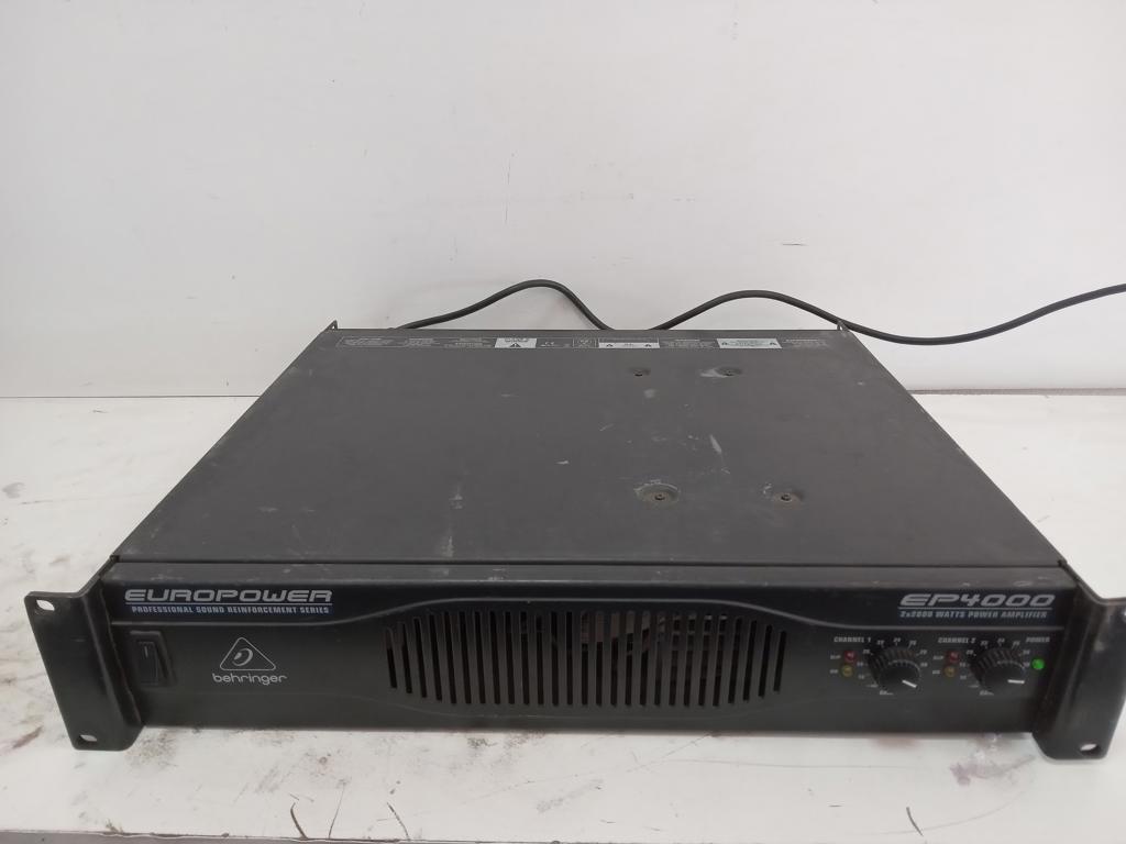 Amplificador De Sonido P/ Automovil Marca Behringer Modelo Ep4000 Usado En Buen Estado Acc Cable Power