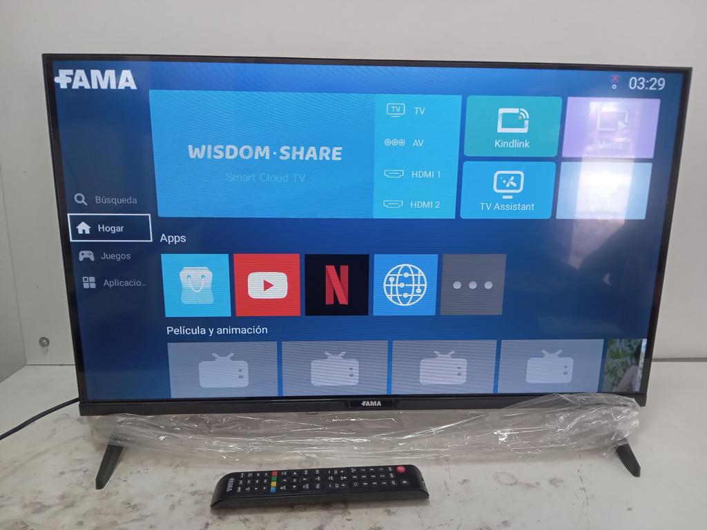 Televisor Led Smart De 32 '' Marca Fama Modelo Tvf-32au20 Con Control Usado En Buen Estado Acc 2 Patitas