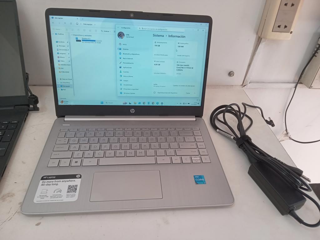Notebook Marca Hp Modelo 15 Procesador I3 Memoria Ram 4 Gb Disco Duro 128 Gb Generacion 11 Acc Pantalla De 15.6" Con Teclado Numerico