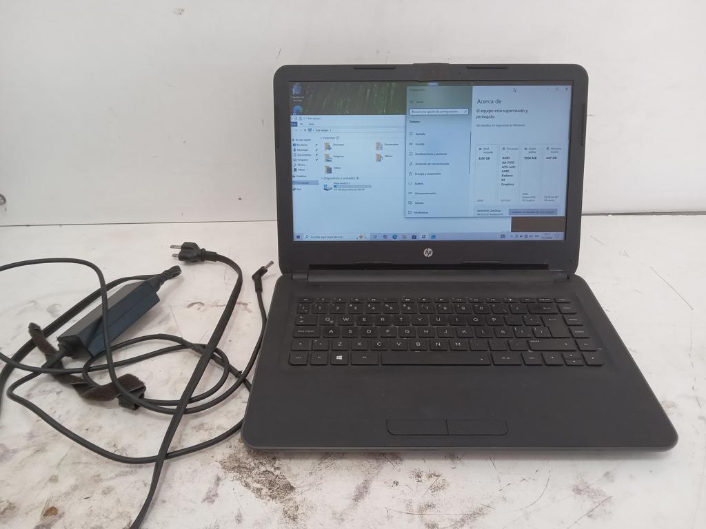 Notebook Marca Hp Modelo 14 Procesador Amd A8-7410 Memoria Ram 8 Gb Disco Duro 500 Gb Generacion 7 Acc Pantalla De 14"