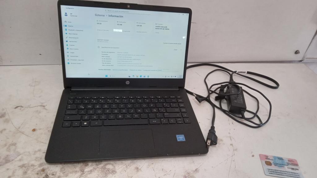 Notebook Marca Hp Modelo 14-Dq0526la Procesador Celeron Memoria Ram 4 Gb Disco Duro 128 Gb Generacion 10 Acc Cargador