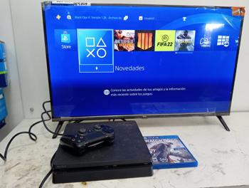 Juego Electronico Ps4 Marca Sony Modelo Cuh-2216a Disco Duro 500 Gb Con Control Sin Caja Usado En Buen Estado Acc Cable HdmiCable PowerDisco De Watch Dogs En Estuche