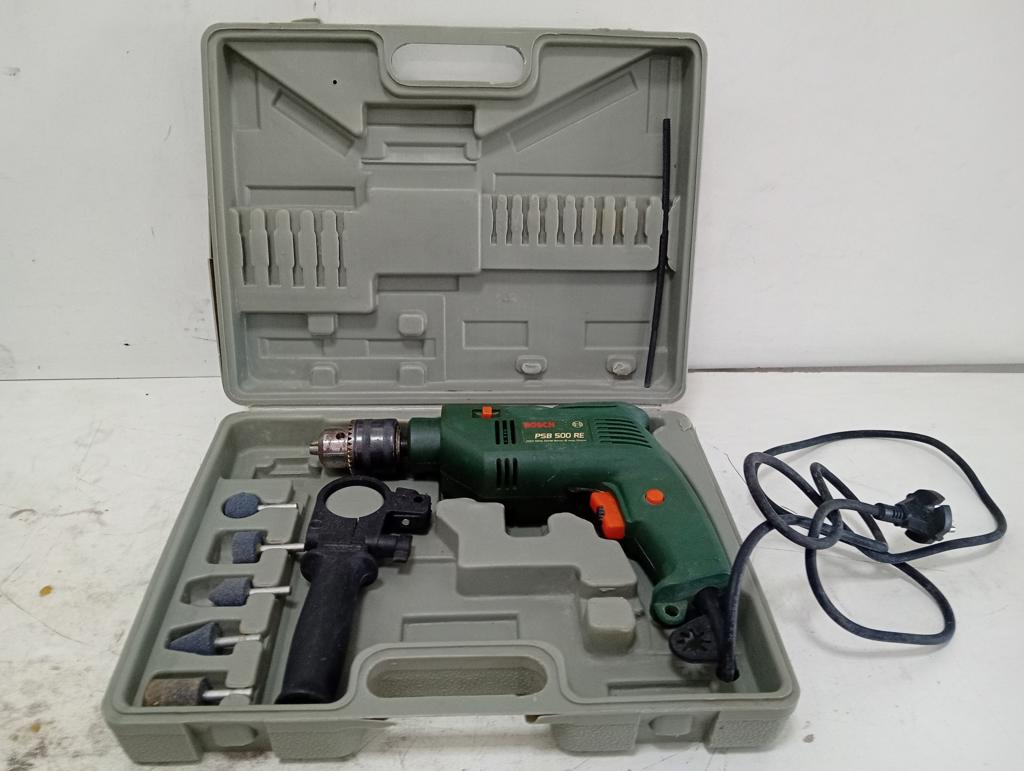 Taladro Marca Bosh Modelo Psb500 Nro Usado En Buen Estado Acc ManijaRegla4 PiedrasEn Maletin