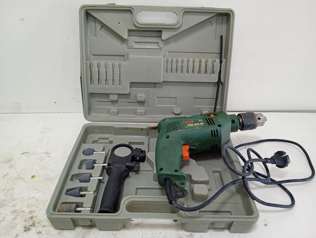 Foto 2 de Taladro Marca Bosh Modelo Psb500 Nro Usado En Buen Estado Acc ManijaRegla4 PiedrasEn Maletin