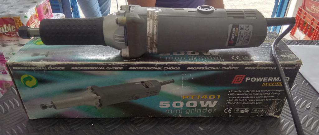Rectificadora Manual Marca Powermaq Modelo Pt1401 Acc De 500w24000rpm