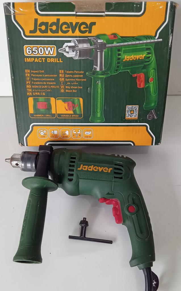 Taladro Marca Jadever Modelo Jdmd15651 Usado En Buen Estado Acc C/ LlaveMartilleteManijaRegulador De RpmRetroceso