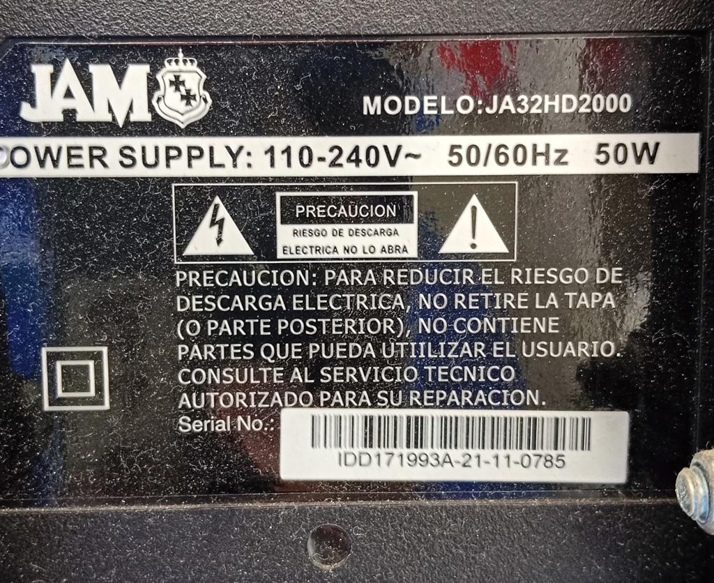 Foto 3 de Televisor Led Smart De 32 '' Marca Jam Modelo Ja32hd2000 Con Control Usado En Buen Estado Acc S/ Patita