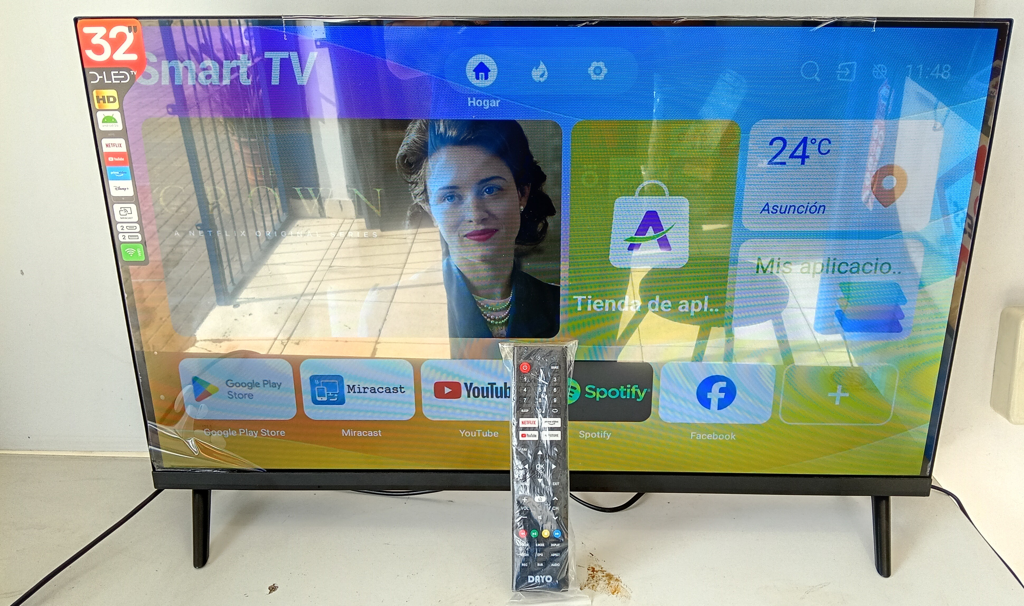 Televisor Led Smart De 32 '' Marca Dayo Modelo Dayo5885 Con Control Usado En Buen Estado Acc No Tiene