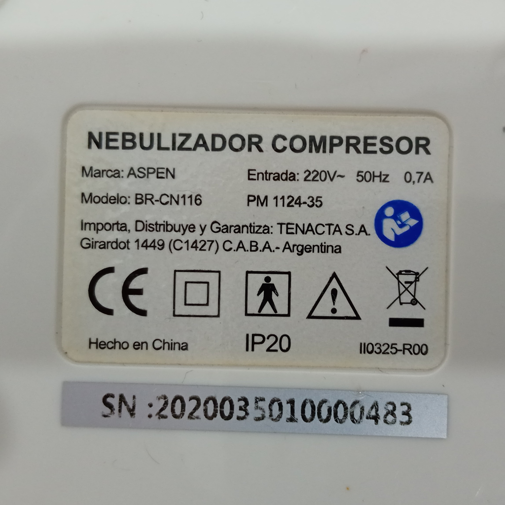 Foto 3 de Nebulizador Marca Aspen Modelo Br-Cn116 Usado En Buen Estado Acc C/ Mascarillas