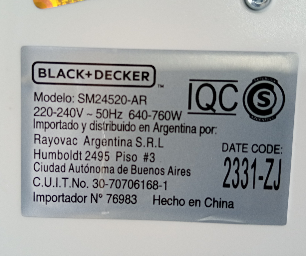 Foto 3 de Sandwichera Marca Black+Decker Modelo Sm24520-Ar Nuevo Sin Uso Acc Para Dos Panes