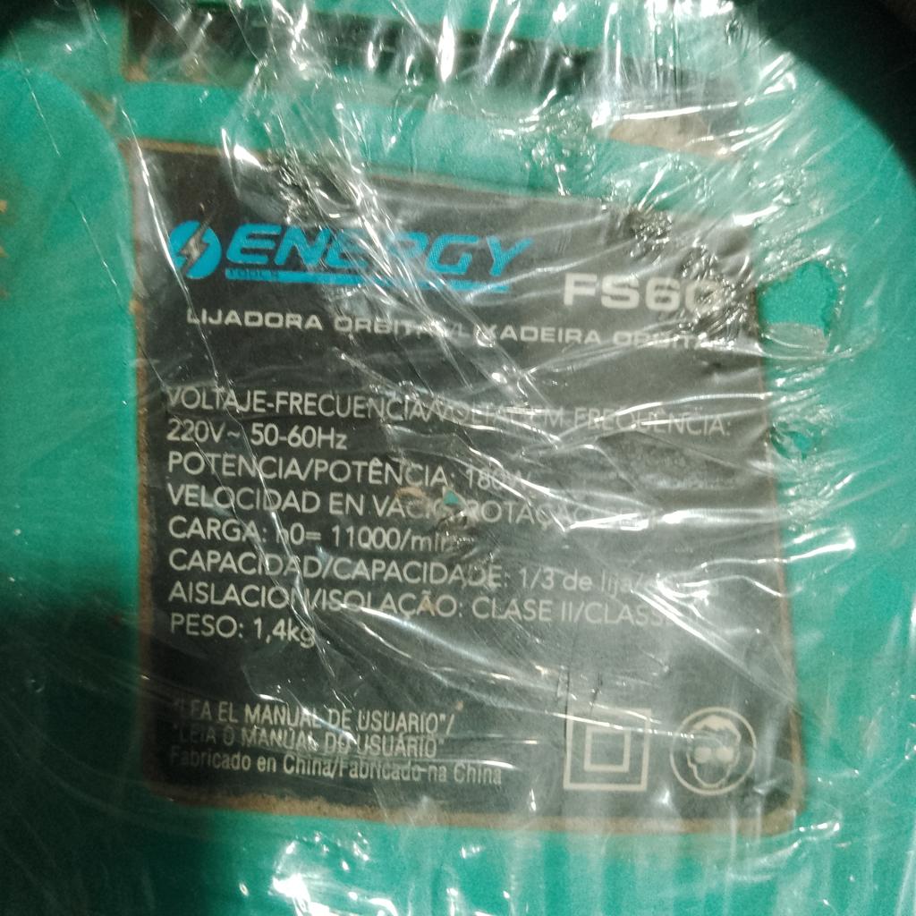 Lijadora Marca Energy Modelo Fd60 Usado Con Desgaste Acc Base Rectangular