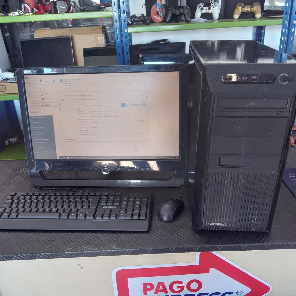 Computadoras De Escritorio Marca Satellite Modelo No Tiene Usado Con Desgaste Procesador I3-2120 Memoria Ram 8 Gb Disco Duro 500 Gb Acc Monitor Lcd 22" Aoc Modelo F22sTeclado Mouse Sin MarcaDos Cable CorrienteUn Cable Vga