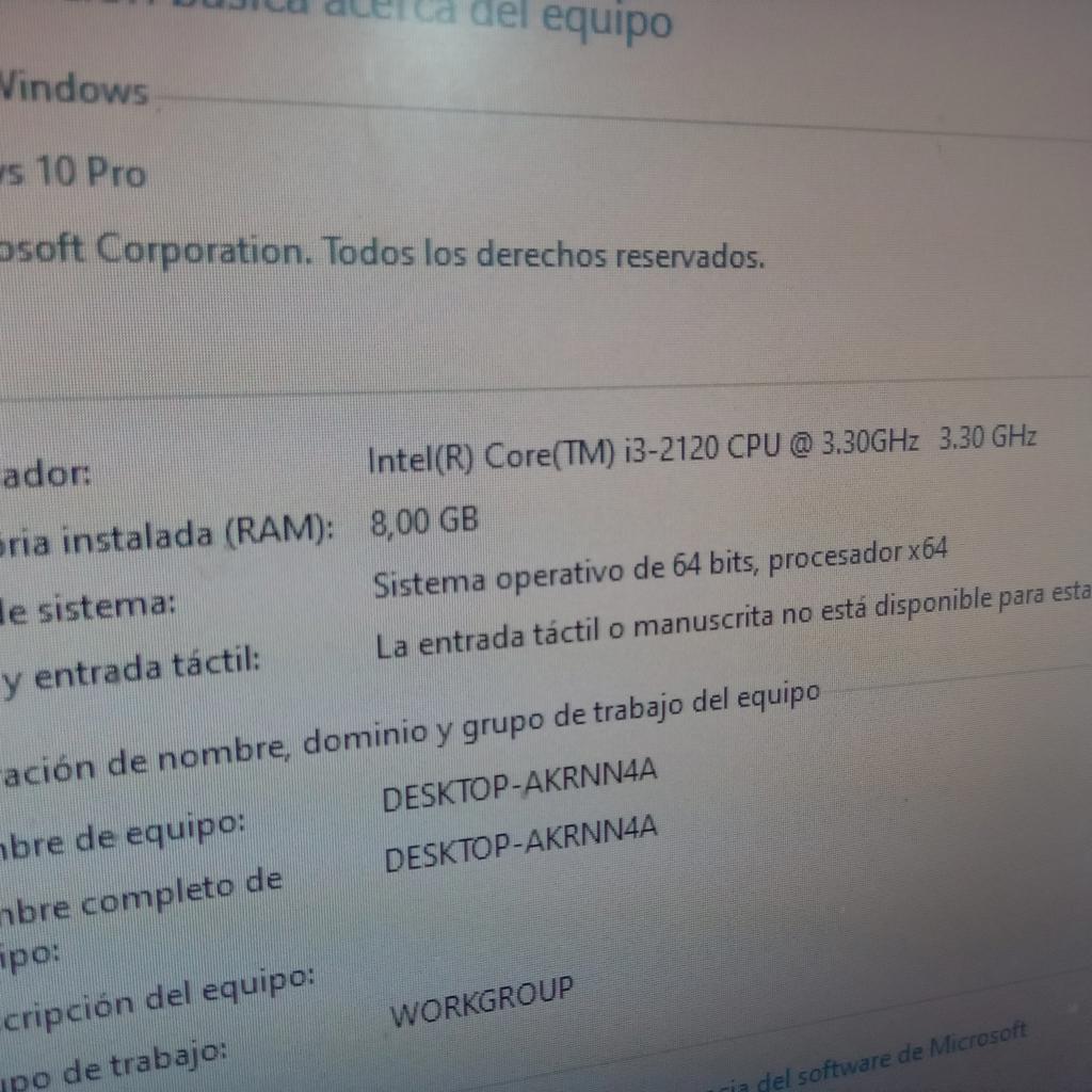 Foto 2 de Computadoras De Escritorio Marca Satellite Modelo No Tiene Usado Con Desgaste Procesador I3-2120 Memoria Ram 8 Gb Disco Duro 500 Gb Acc Monitor Lcd 22" Aoc Modelo F22sTeclado Mouse Sin MarcaDos Cable CorrienteUn Cable Vga