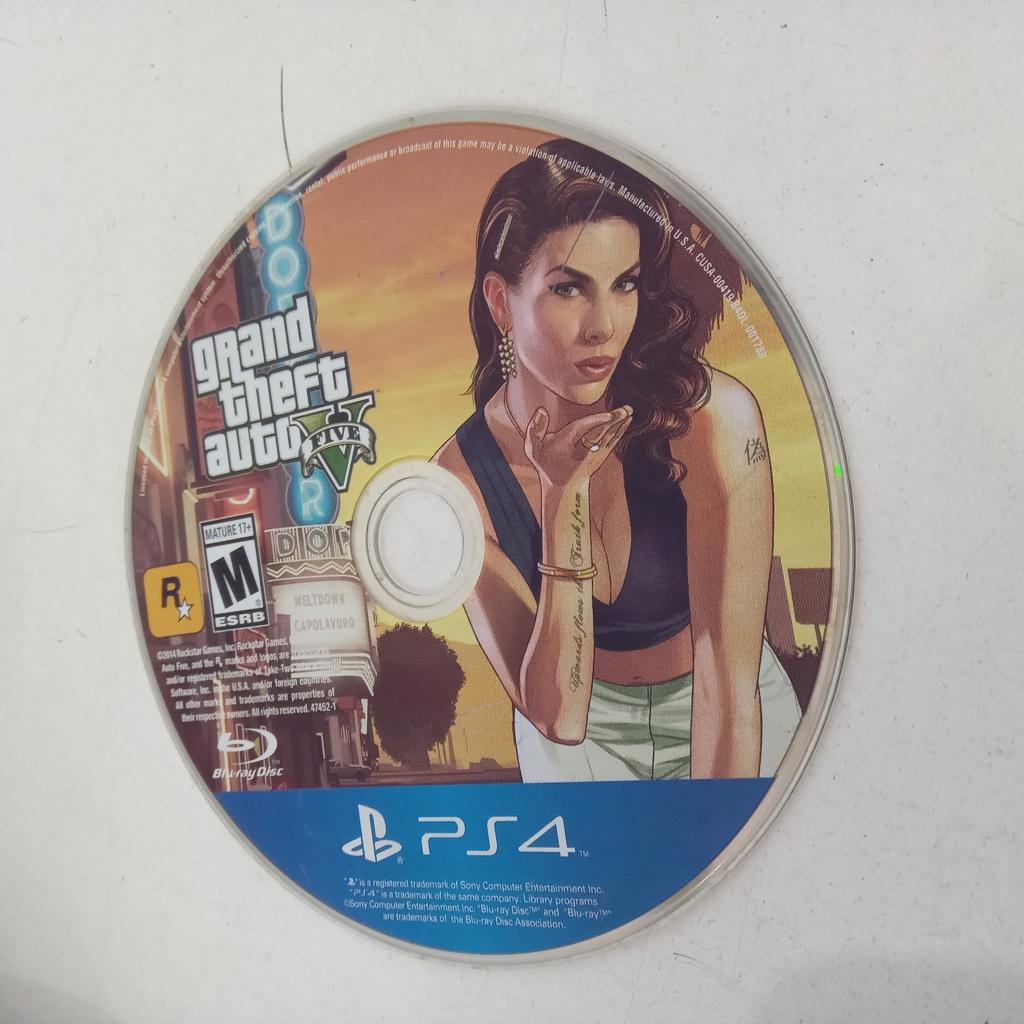 Discos De Juegos Para Ps4 Para Play 4 Título Gta5 Usado En Buen Estado Sin Caja Acc No Tiene