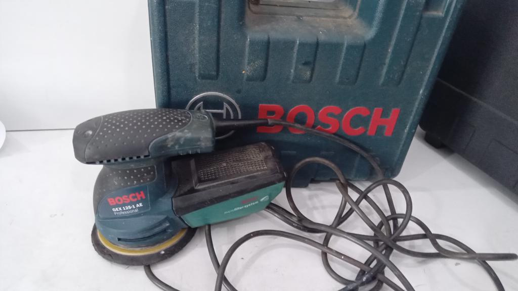 Lijadora Marca Bosch Modelo Gex125 Usado En Buen Estado Acc Maletin 1 Disco 1 Deposito