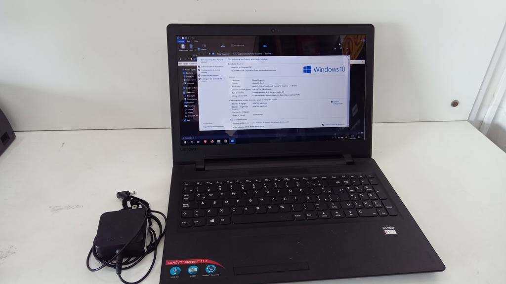 Notebook Marca Lenovo Modelo Name 80tj Procesador Amd E1-7010 Memoria Ram 4 Gb Disco Duro 500 Gb Generacion 7 Acc No Tiene