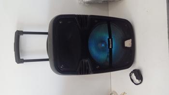 Caja De Sonido Amplificada Marca Mega Star Modelo Spa123btk Sin Control Usado En Buen Estado Acc Manija Ruedas