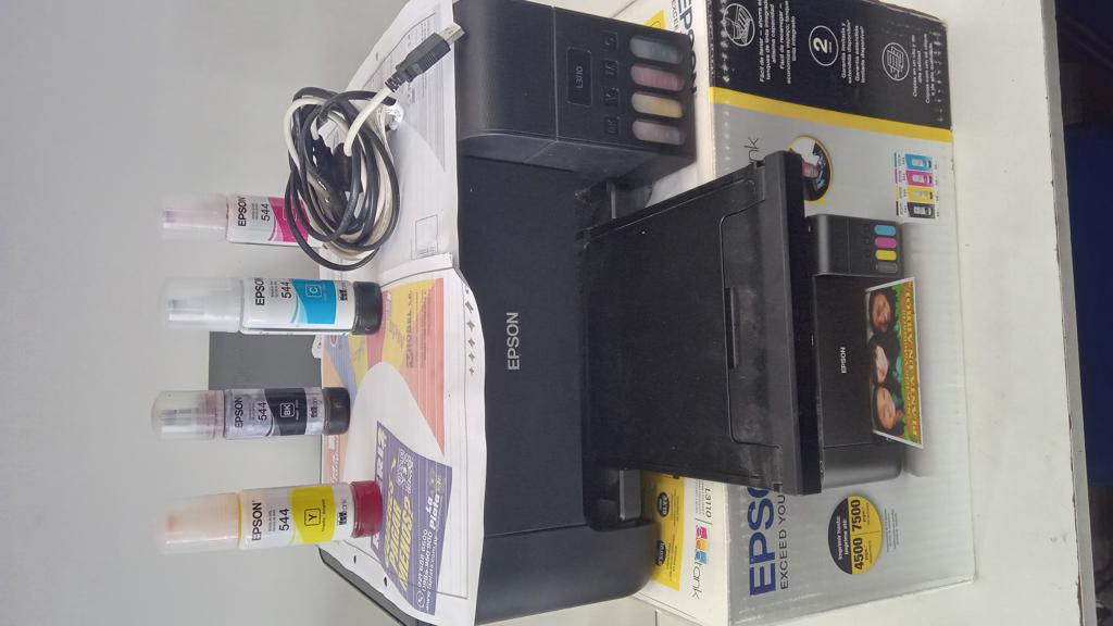 Impresora Marca Epson Modelo L3110 Usado-En-Buen-Estado Acc Cable UsbCable CorrienteCd InstalacionManualTinta Negro Cian Magenta Amarillo