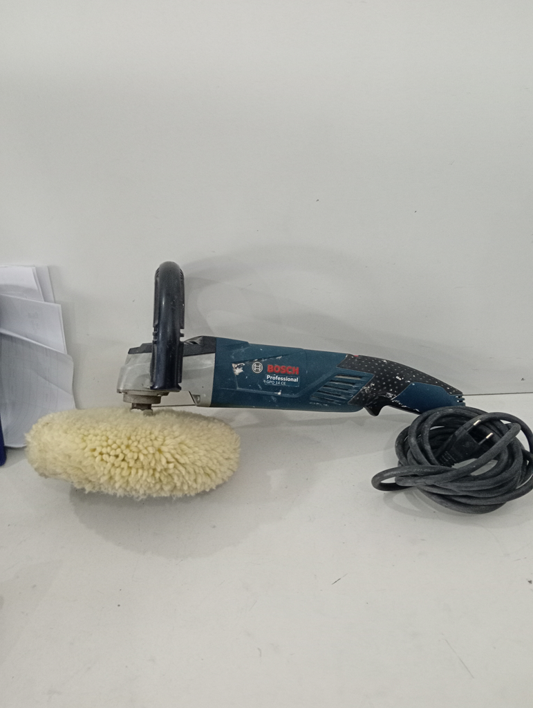 Pulidora Marca Bosch Modelo Gpo-14ce Tamaño 180 Usado-En-Buen-Estado Acc 1 Disco De Lana 7" Regulador VelocidadManija