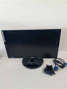 Monitor P/ Computadora Led Marca Aoc De 19 '' Modelo E9435wnk Usado En Buen Estado Acc Base Cable Vga Trasformador