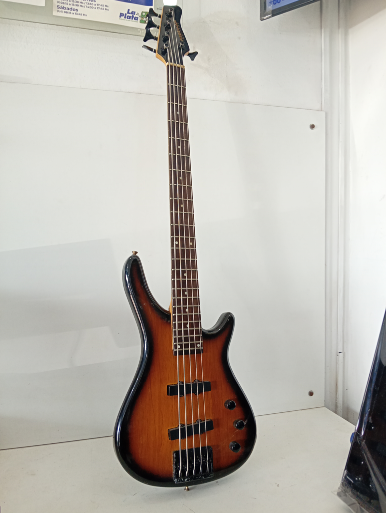 Bajo Electrico Marca Freman 5 Cuerdas Modelo Guitars Usado En Buen Estado Acc 2 Mic 3 Perillas