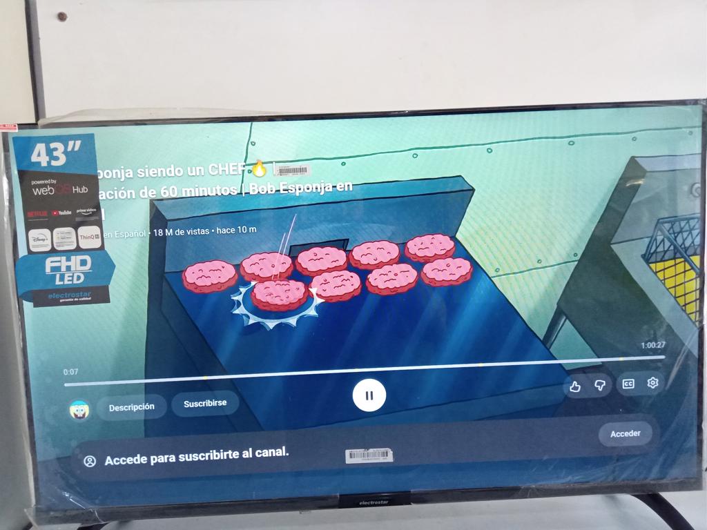Televisor Led Smart De 43 '' Marca Electrostar Modelo Es-Tl4308 Con Control Usado En Buen Estado Acc Cable PowerPatitas
