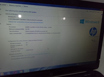 Foto 3 de Notebook Marca Hp Modelo 15-R253cl Procesador I3 Memoria Ram 8 Gb Disco Duro 1.000 Gb Acc No Tiene